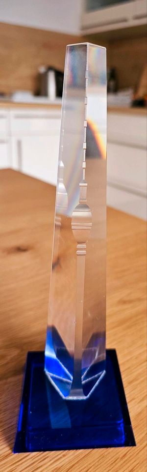 DDR Fernsehturm Pokal Souvenir aus Glas in Teschendorf