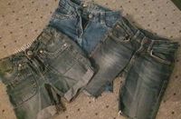 ♡ 3x kurze Mädchen Jeans Hosen W-Paket♡ Gr.128 Brandenburg - Rauen Vorschau