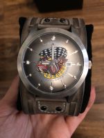 Ed Hardy Herren Lederarmband Uhr mit Swarovski Kristallen Frankfurt am Main - Dornbusch Vorschau