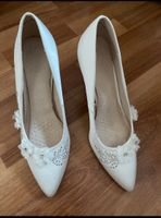 Brautschau Highheels ivory Pumps Absatzschuh Strass Brandenburg - Eichwalde Vorschau