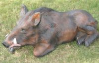 Dekofigur Wildschwein Eber liegend Gartendeko Tierfigur Sachsen-Anhalt - Naumburg (Saale) Vorschau