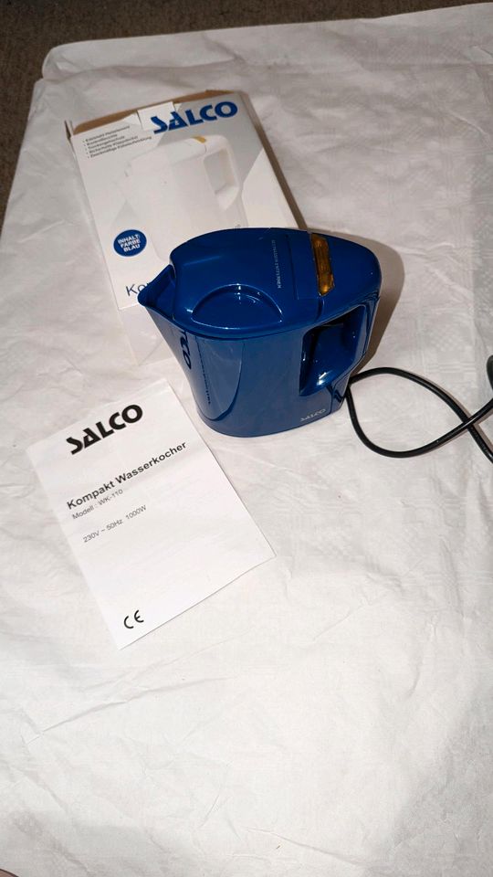 Salco Wasserkocher  blau Reisewasserkocher 900 ml in Oerlenbach