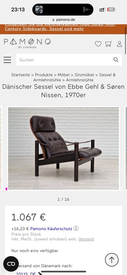 2x Dänischer Sessel von Ebbe Gehl & Søren Nissen Vintage in Geslau