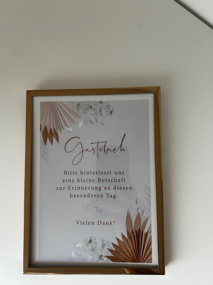 Bilderrahmen/ Schild Gästebuch für Hochzeit/ Feier, Boho-Stil in Essen