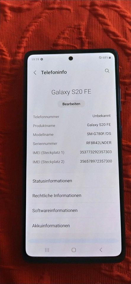 Handy Samsung S20 FE 128GB Speicher 6GB RAM in Mölln