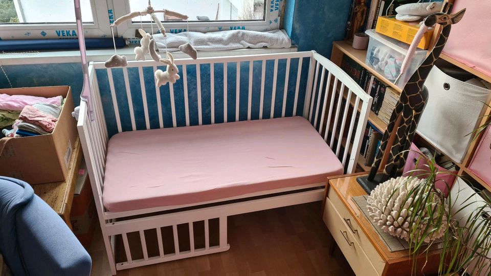 Babybett Kinderbett 120x60 cm Beistellbett +unbenutzter Matratze in Schwanewede