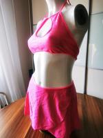 Bikini Oberteil mit rock set pink glitzer strand mode bustier Bayern - Gerolzhofen Vorschau