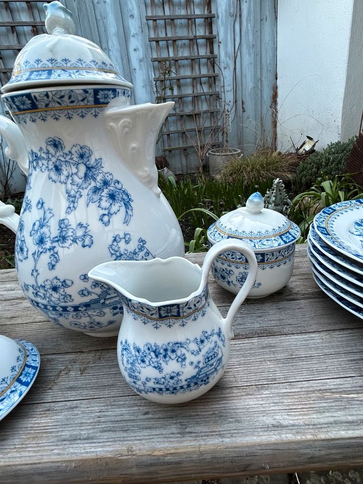 Vintage Service Geschirr China Blau weiß Kaffeegedeck Porzellan in Wuppertal