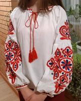 Vintage style boho folk Bluse folkbluse weiß rot blumenstickerei Altstadt-Lehel - München/Lehel Vorschau