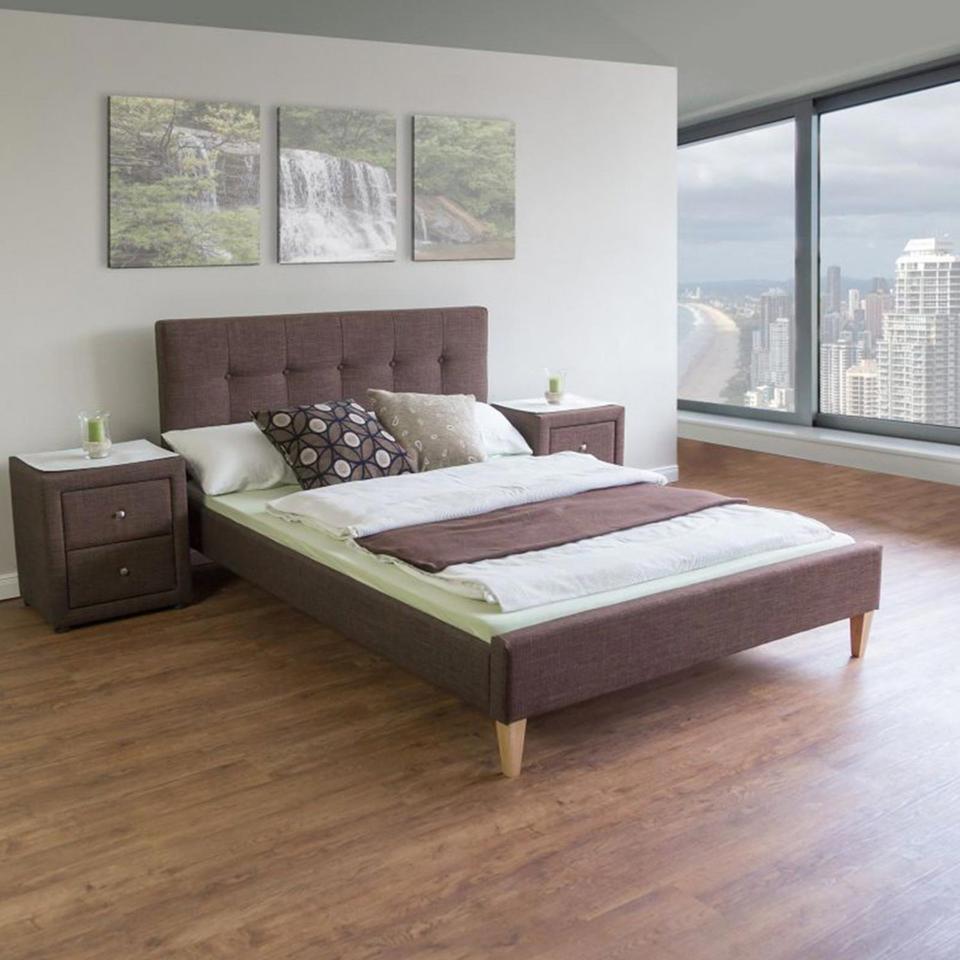 NEU Designer Doppelbett Polsterbett Bett 140x200 Braun 101-Fr in Frankfurt am Main