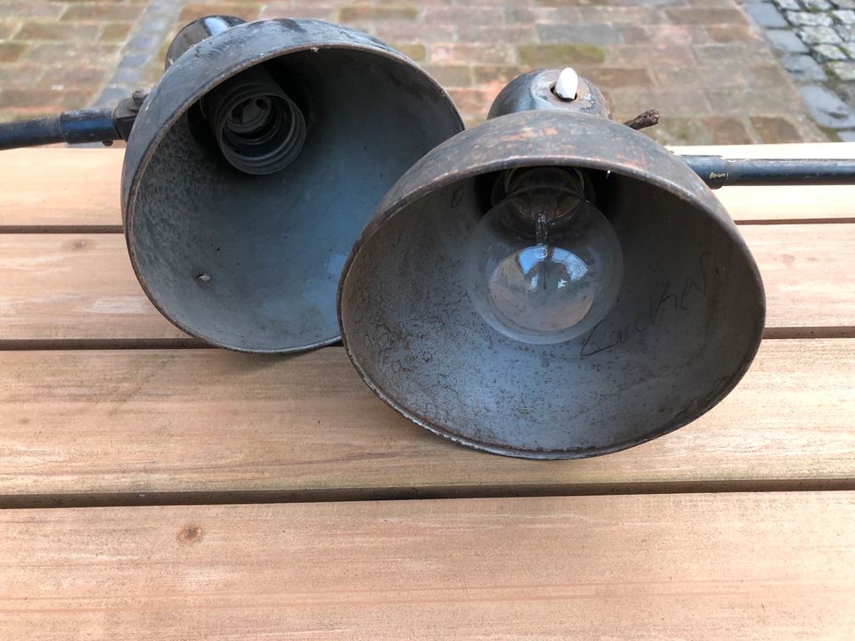 Kandem Lampe Gelenklampe Paar Bauhaus 30er Jahre Original in Wanzleben