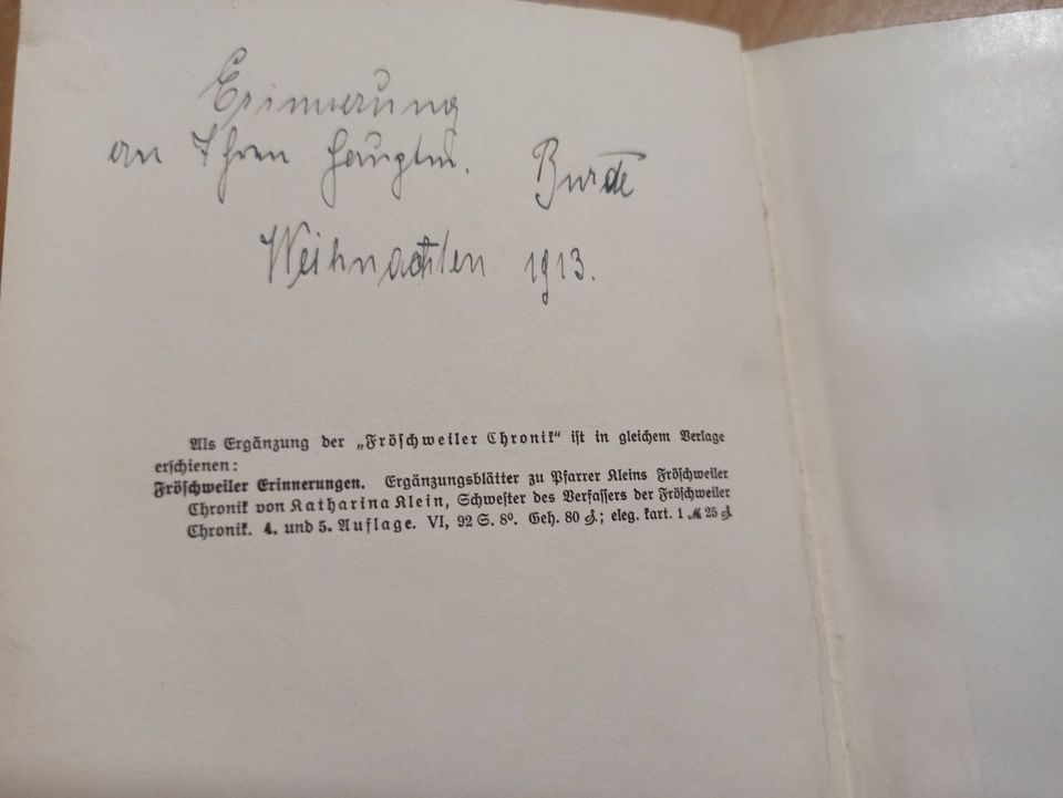 FRÖSCHWEILER CHRONIK Kriegs-u. Friedensbilder aus dem Jahr 1870 in Dresden