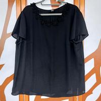 s.Oliver Damen Bluse gr.46 3XL schwarz Kurzarm edel Falten black Bayern - Grafenau Vorschau