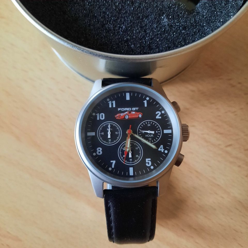 Ford GT Uhr Leder Armbanduhr Box Neu in Herrenberg