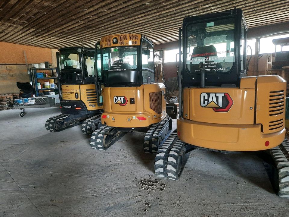 Minibaggerverleih  Bagger mieten, Minibagger von 1 t bis 10 t CAT in Bad Abbach