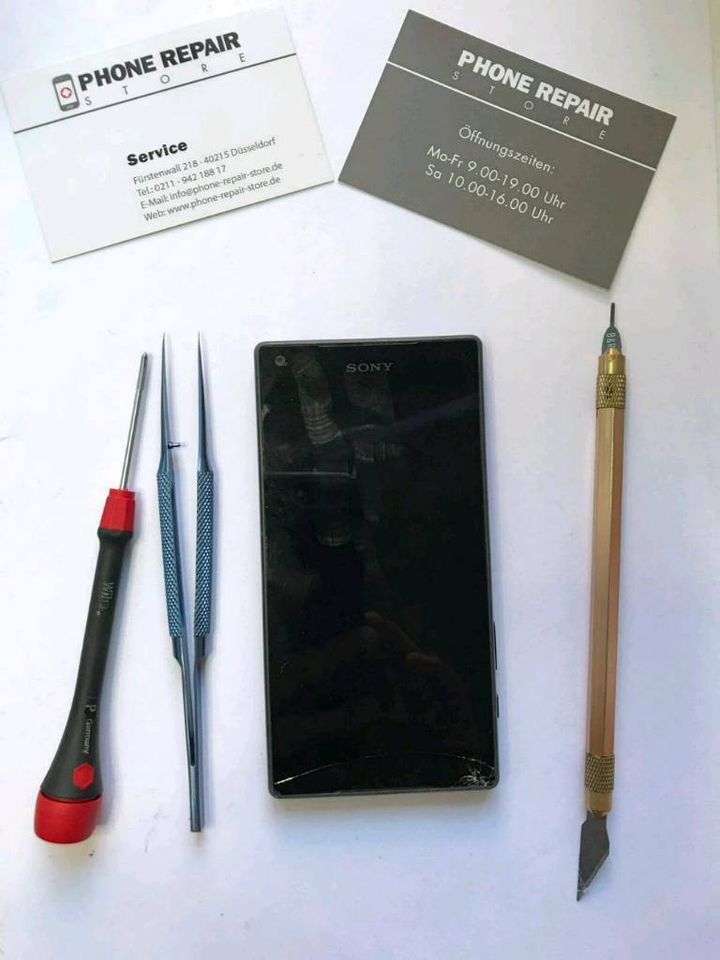 Düsseldorf-Sony Z3 Z5 comact XA 1 XZ Display Glas Handy Reparatur in Düsseldorf