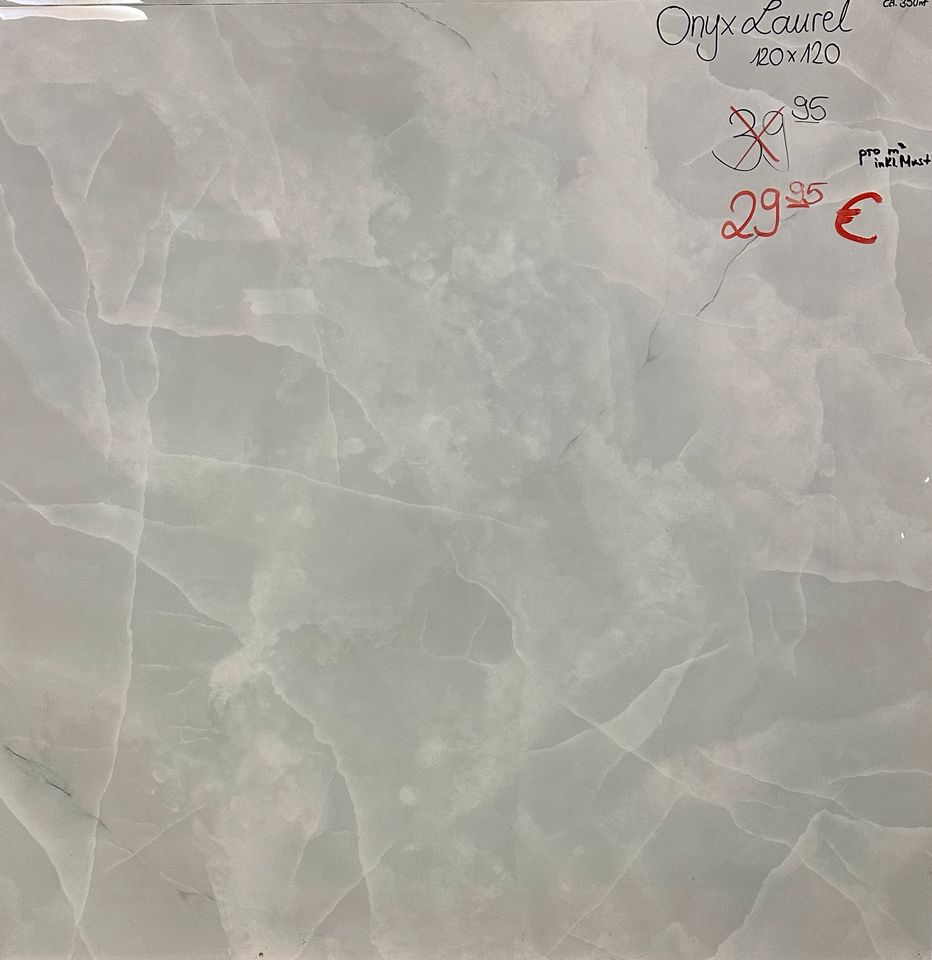 Angebot!!!Bodenfliese Feinsteinzeug Onyx Laurel 120x120cm poliert in Borken