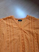 Bluse mit Lochstickerei Damen Gr 48/50 knallorange Niedersachsen - Schiffdorf Vorschau