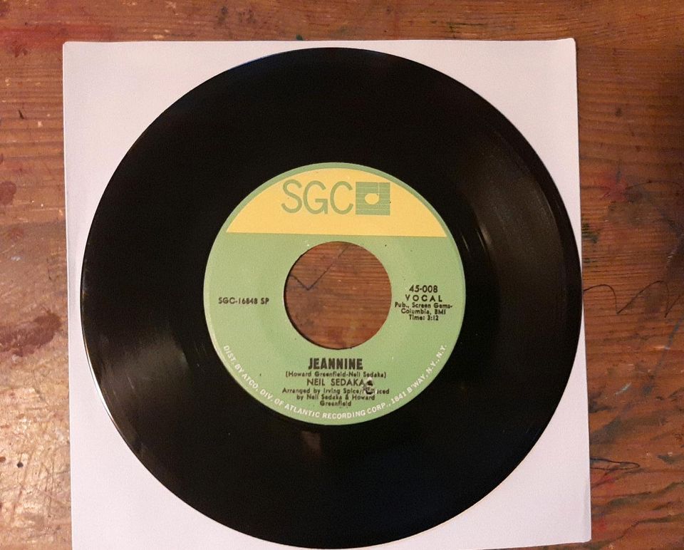 Vinyl Single: Neil Sedaka: Rainy Jane / Jeanine in Biebergemünd