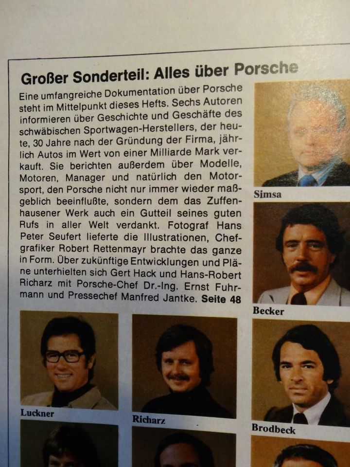 PORSCHE 911 Alles über Porsche AMS Heft 21/1977 in Großefehn