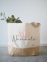 Yogatasche Yoga Namaste personalisiert Lotusblüte Jutetasche Jute Brandenburg - Rehfelde Vorschau