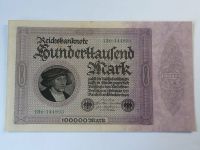 Reichsbanknote Hunderttausend 100000 Mark, Berlin 1. Februar 1923 Nordrhein-Westfalen - Mülheim (Ruhr) Vorschau