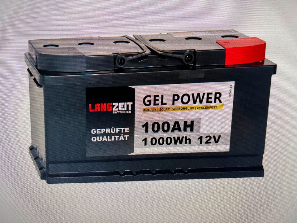 LANGZEIT Gel 12V 100AH Solar Batterie Wohnmobil Boot Versorgung in