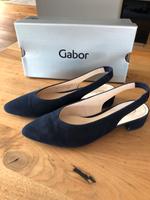Gabor Slingbacks Slingpumps 41 7,5 Leder blau, wie neu! Niedersachsen - Hameln Vorschau