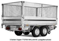 3 Seiten Kipper 2,7t Tandem + Laubgitteraufs. TT2700 325x180x35cm Bayern - Augsburg Vorschau