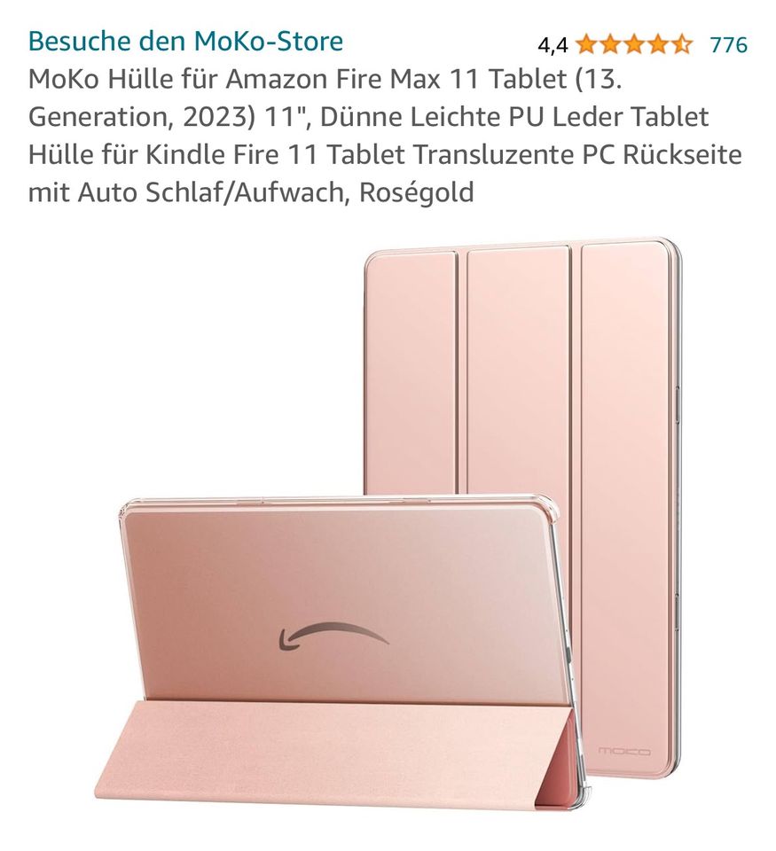 *Neu* Hülle für Amazon HD Fire Max bis 11 - Rosé Gold in Nieder-Olm