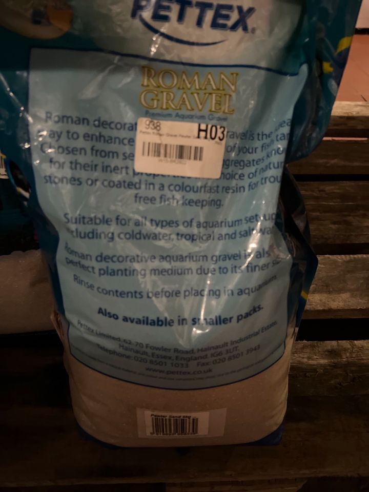 Aquarium Sand/Kies Pettex Roman Gravel 8kg naturfarbene Neu in Hemslingen