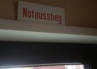 Vintage Schild Notausstieg wohl Bahn Baden-Württemberg - Hemsbach Vorschau