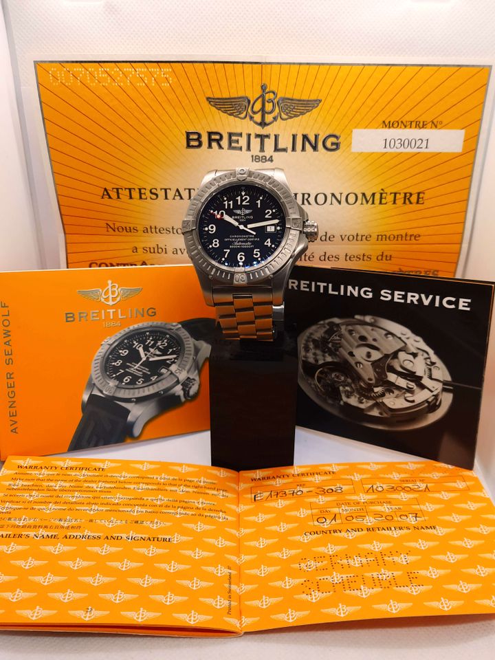 BREITLING AVENGER SEAWOLF TITAN E17370 FULLSET 480€ WEMPE SERVICE in Bielefeld