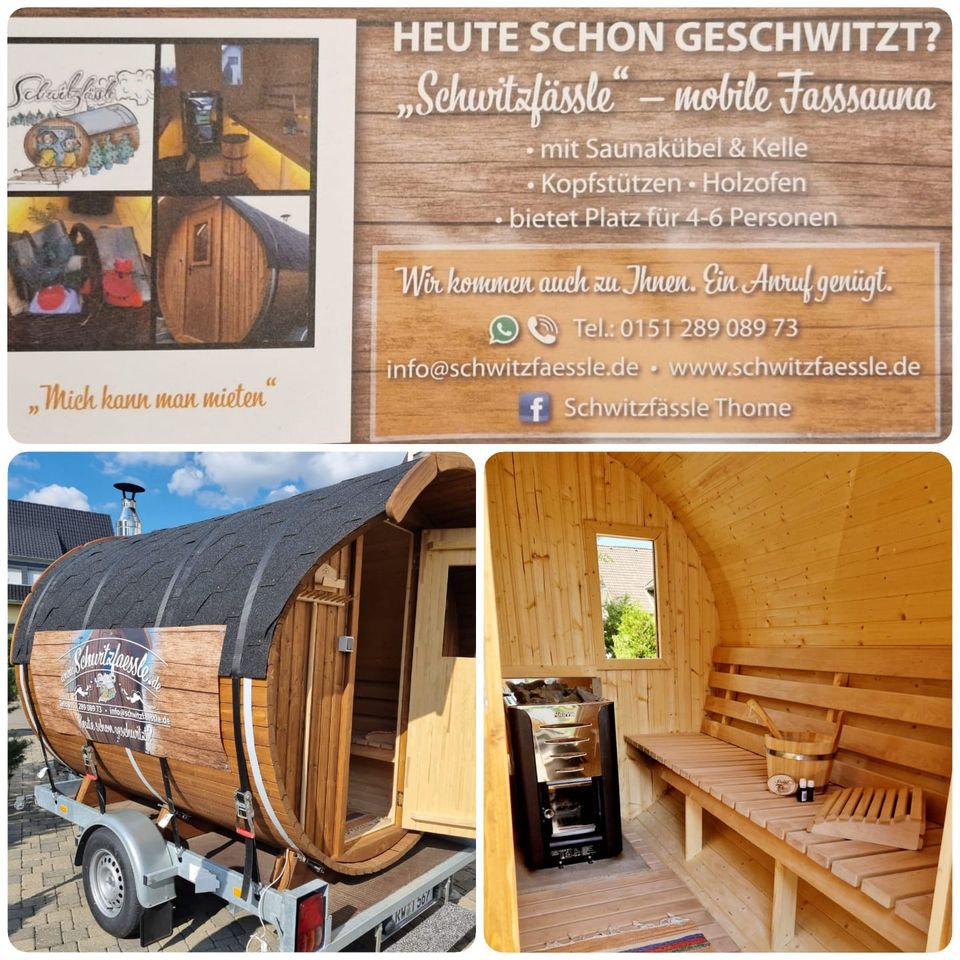 "Schwitzfässle"- Mobile Fass Sauna/Whirlpool Mieten in Hardt