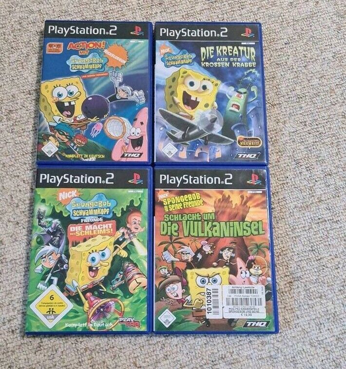 4 PlayStation Spiele "Spongebob Schwammkopf" in Gülzow