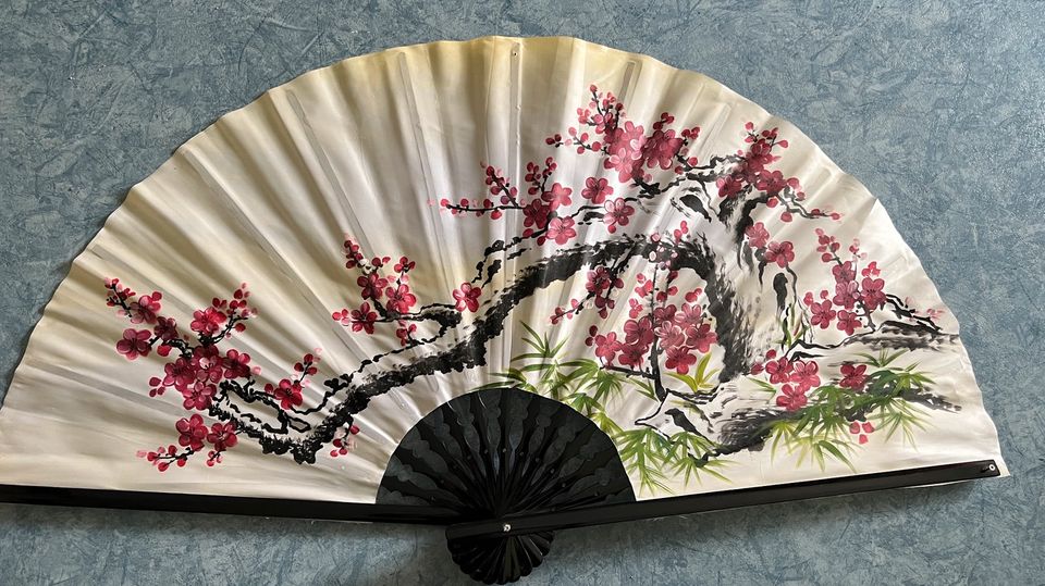 Original Asiatischer XXL Fächer Cherryblossom Dekoration Deko in Höhenberg i. T.