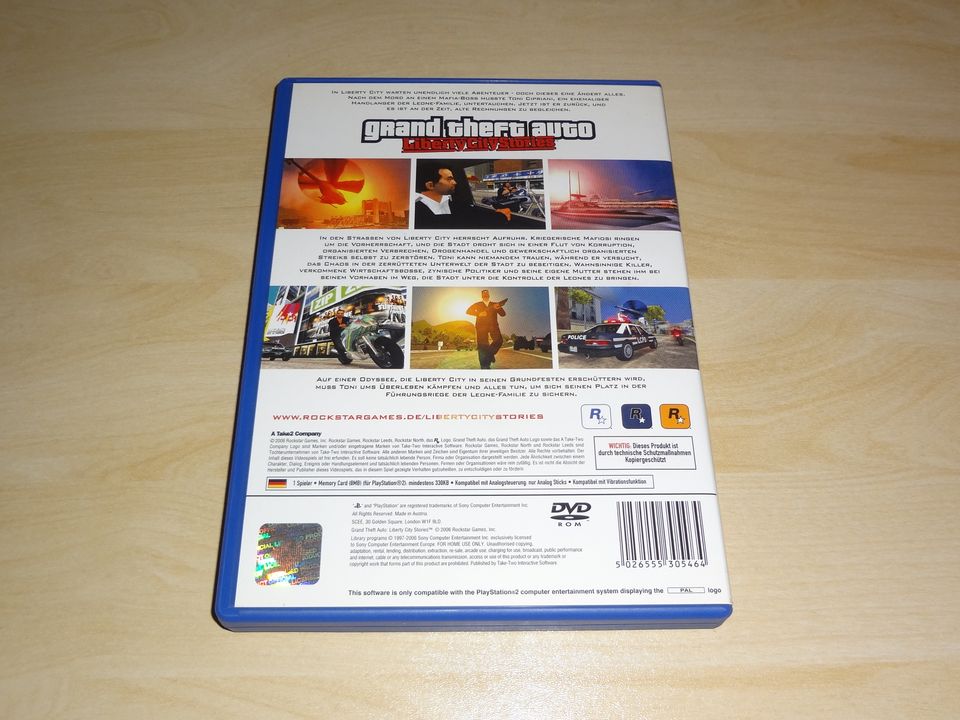 Grand Theft Auto Liberty City Stories PS2 Booklet Poster Wie Neu! in Frankfurt am Main