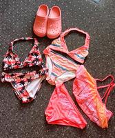 Bikini Set Gr.134/140, Clogs Gr.35/36 Sachsen - Olbersdorf Vorschau