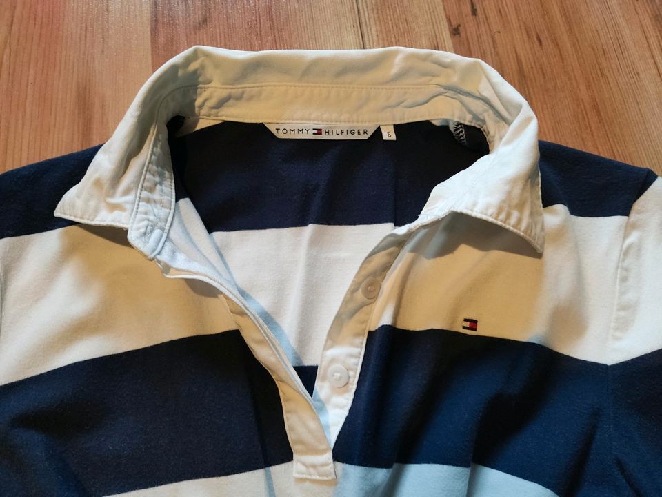 Tommy Hilfiger Poloshirt Gr.S/36 Blau-Weiss in Tauche