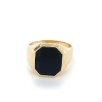 Onyx Siegelring Goldring 14Karat 585er Gold Gelbgold Herren Ring Niedersachsen - Thedinghausen Vorschau