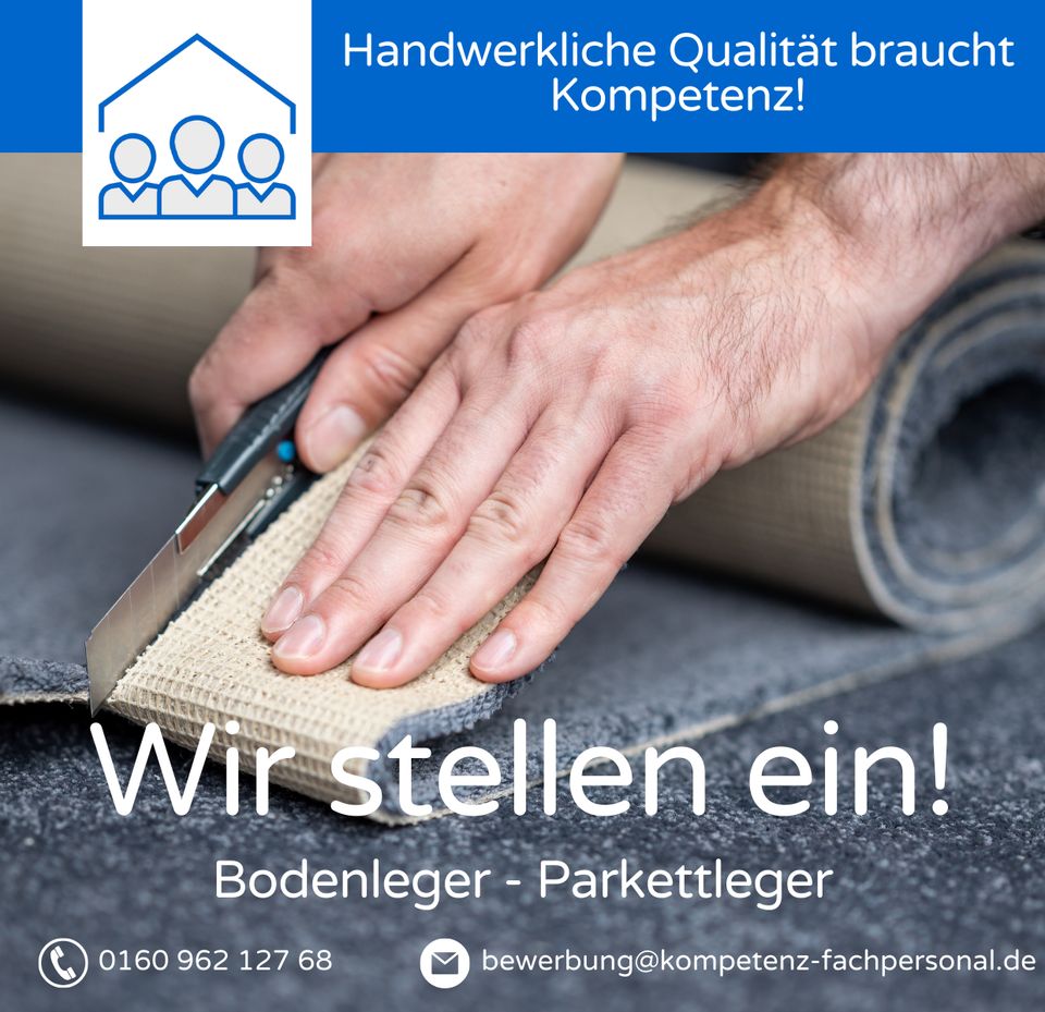 Boden-/Parkettleger mit Montagebereitschaft (m/w/d) 17,70€-21,70€ in Gunzenhausen