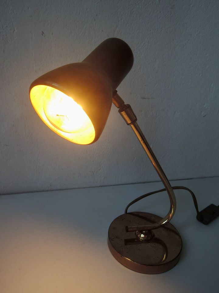 Schreibtischlampe Leuchte Messing Midcentury Vintage 70er in Berlin