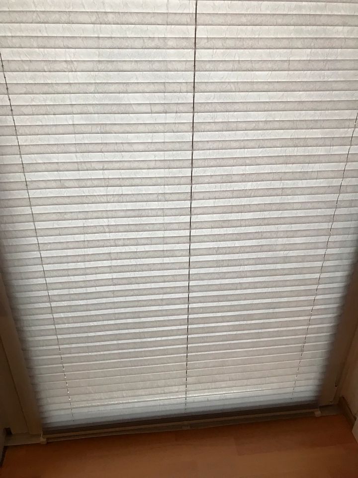 Plissees für Balkontür hellgrau 90 cm breit 190 cm lang in Menslage