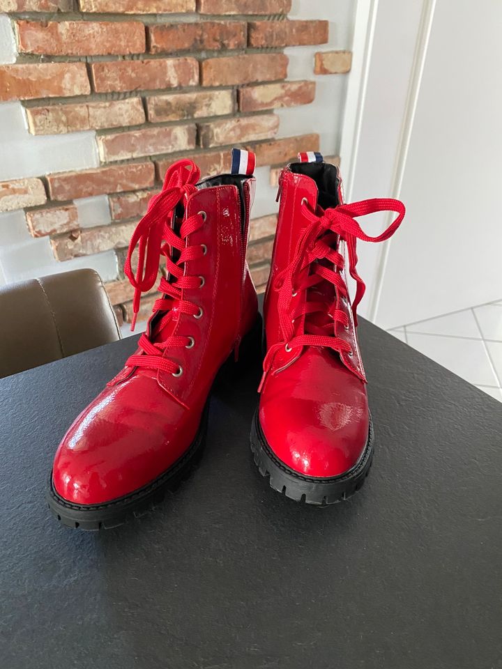 Mega Chic Damen Stiefelletten Stiefel BOOTS Ambellis Rot Gr. 40 in Fürth