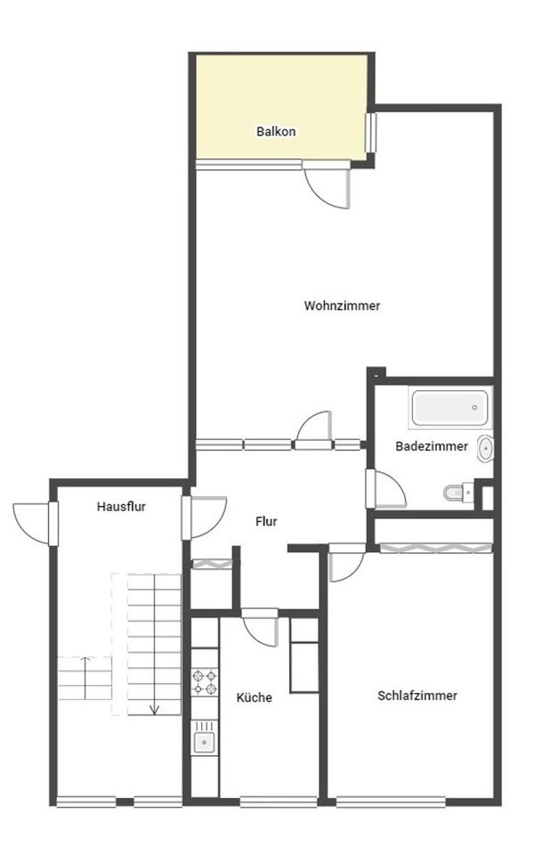 Altstadt von Fallersleben: Herrliche 2-Zi.-Wohnung mit Balkon und Stellplatz- Erbbau in Wolfsburg