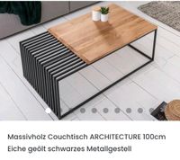 Couchtisch, Massivholz mit schwarzem Metallgestell, neu, Baden-Württemberg - Donaueschingen Vorschau