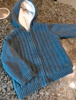 Kanz Strickjacke warm Teddyfell Zopfmuster blau Jacke  86 Niedersachsen - Jever Vorschau