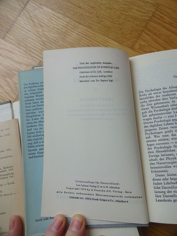 Psychologiebücher 1950 alte Bücher Psychologie in Dresden