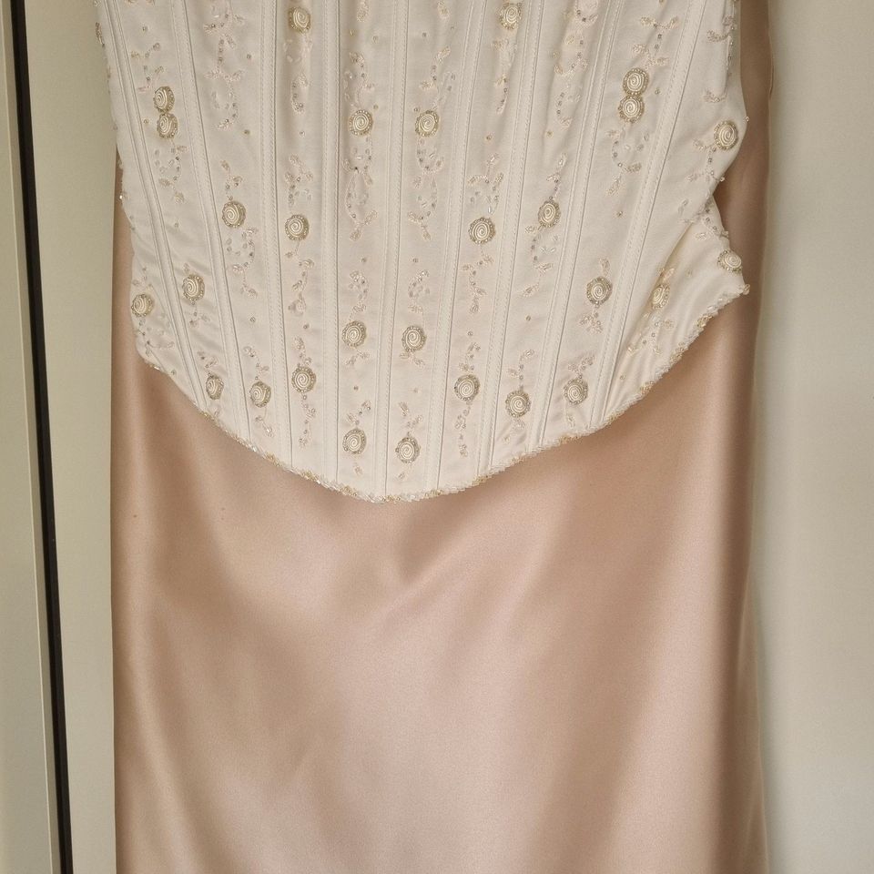 Lilly Brautkleid, festliches Kleid, 2-teilig, Corsage, naturweiß in Weyhe