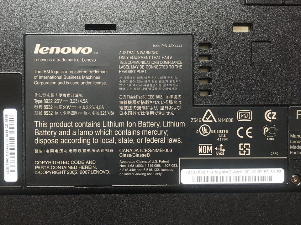 IBM / Lenovo Thinkpad R61i 8932-AEG Notebook in Frankfurt am Main